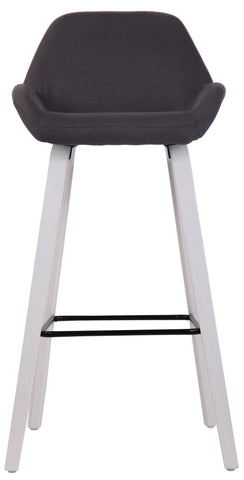 TPFLiving bar stool Newnan 4-foot frame white (oak) fabric