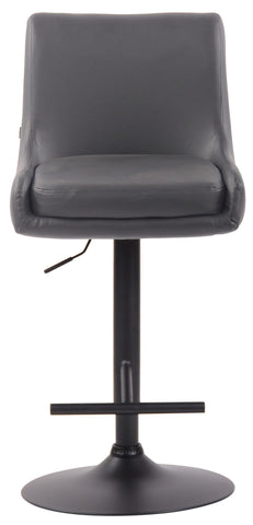 TPFLiving bar stool Cludo frame black faux leather