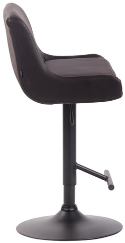 TPFLiving bar stool Cludo frame black faux leather