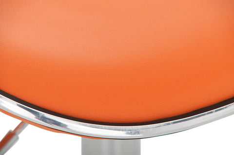 TPFLiving Set of 2 bar stools Shangrila metal frame in chrome look faux leather