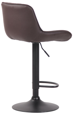 TPFLiving bar stool Lento frame black faux leather