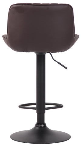 TPFLiving bar stool Lento frame black faux leather