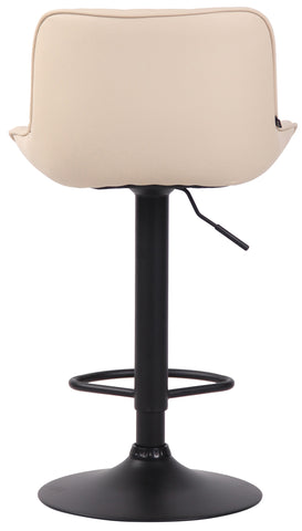 TPFLiving bar stool Lento frame black faux leather