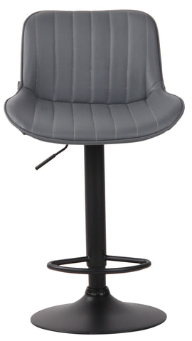 TPFLiving bar stool Lento frame black faux leather