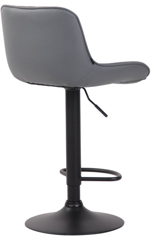 TPFLiving bar stool Lento frame black faux leather