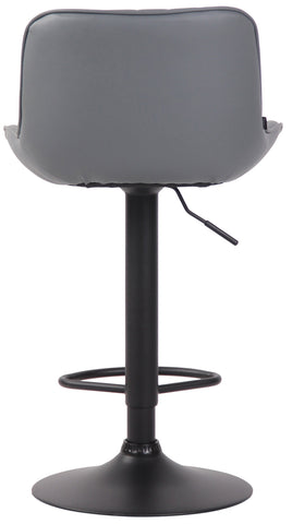 TPFLiving bar stool Lento frame black faux leather