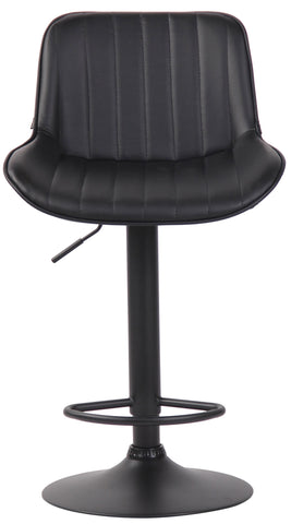 TPFLiving bar stool Lento frame black faux leather