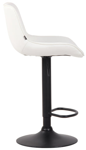 TPFLiving bar stool Lento frame black faux leather