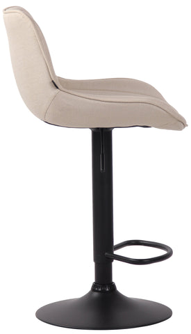 TPFLiving bar stool Lento frame black fabric