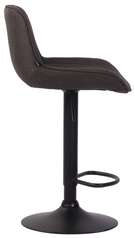 TPFLiving bar stool Lento frame black fabric