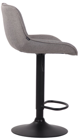 TPFLiving bar stool Lento frame black fabric