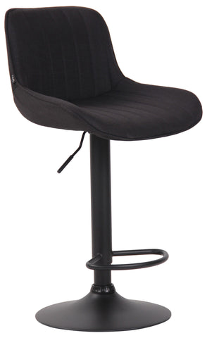 TPFLiving bar stool Lento frame black fabric