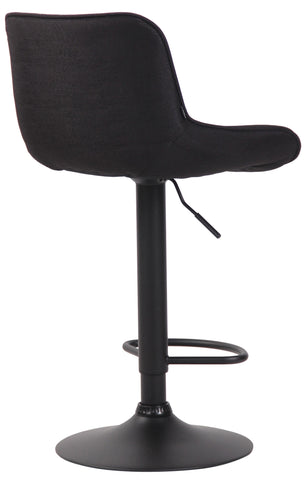 TPFLiving bar stool Lento frame black fabric