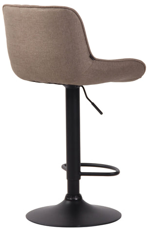 TPFLiving bar stool Lento frame black fabric