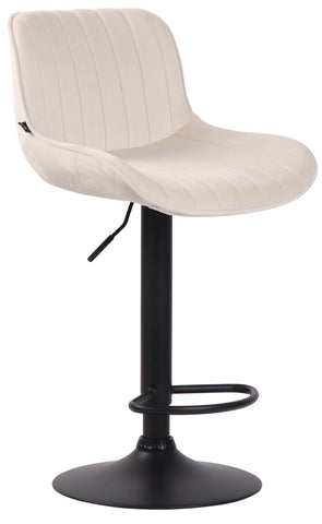 TPFLiving bar stool Lento frame black velvet