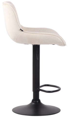 TPFLiving bar stool Lento frame black velvet