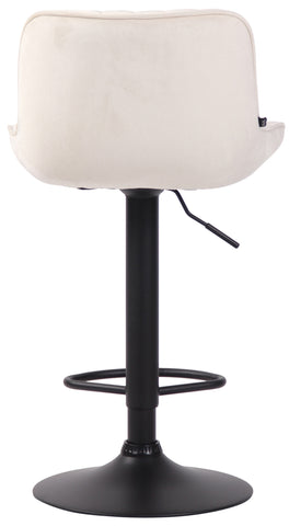 TPFLiving bar stool Lento frame black velvet