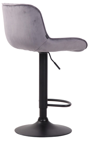 TPFLiving bar stool Lento frame black velvet