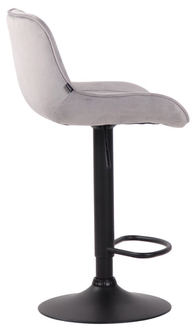 TPFLiving bar stool Lento frame black velvet