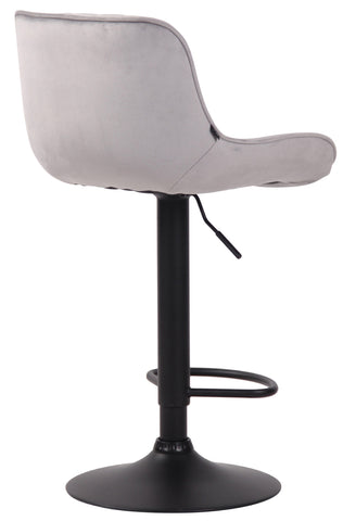 TPFLiving bar stool Lento frame black velvet