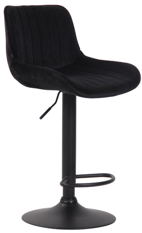 TPFLiving bar stool Lento frame black velvet
