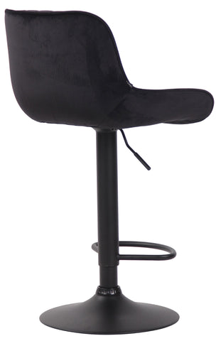 TPFLiving bar stool Lento frame black velvet