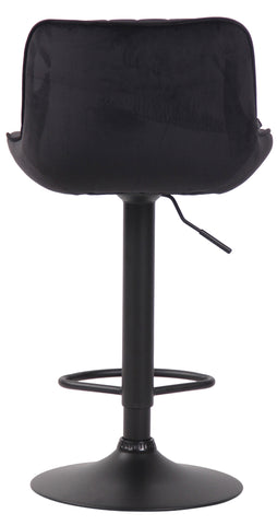 TPFLiving bar stool Lento frame black velvet