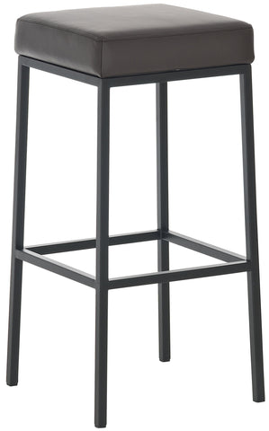 TPFLiving bar stool Montana GS frame black faux leather