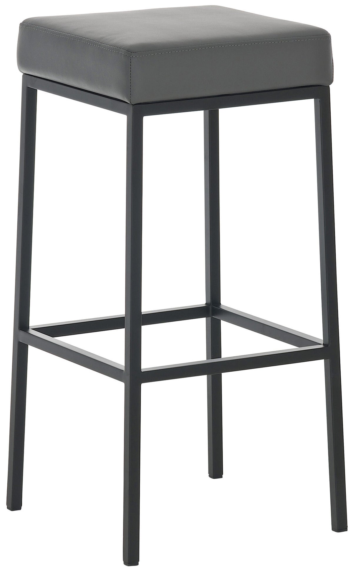TPFLiving Barhocker Montana GS Gestell Schwarz Kunstleder
