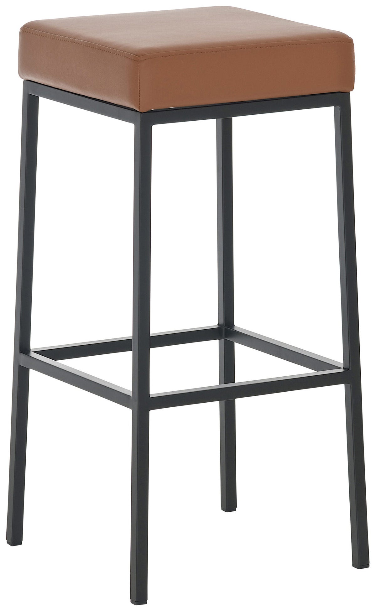 TPFLiving Barhocker Montana GS Gestell Schwarz Kunstleder