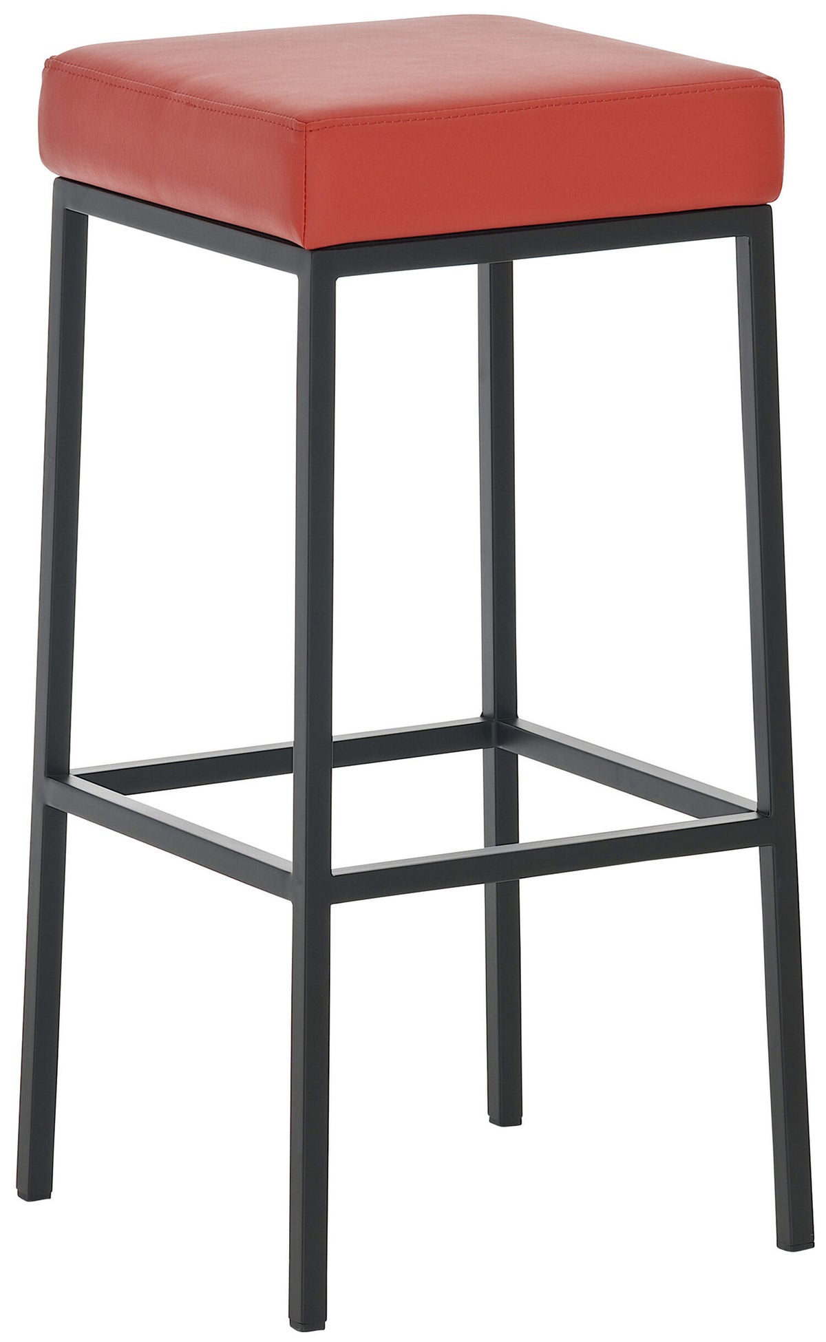 TPFLiving Barhocker Montana GS Gestell Schwarz Kunstleder