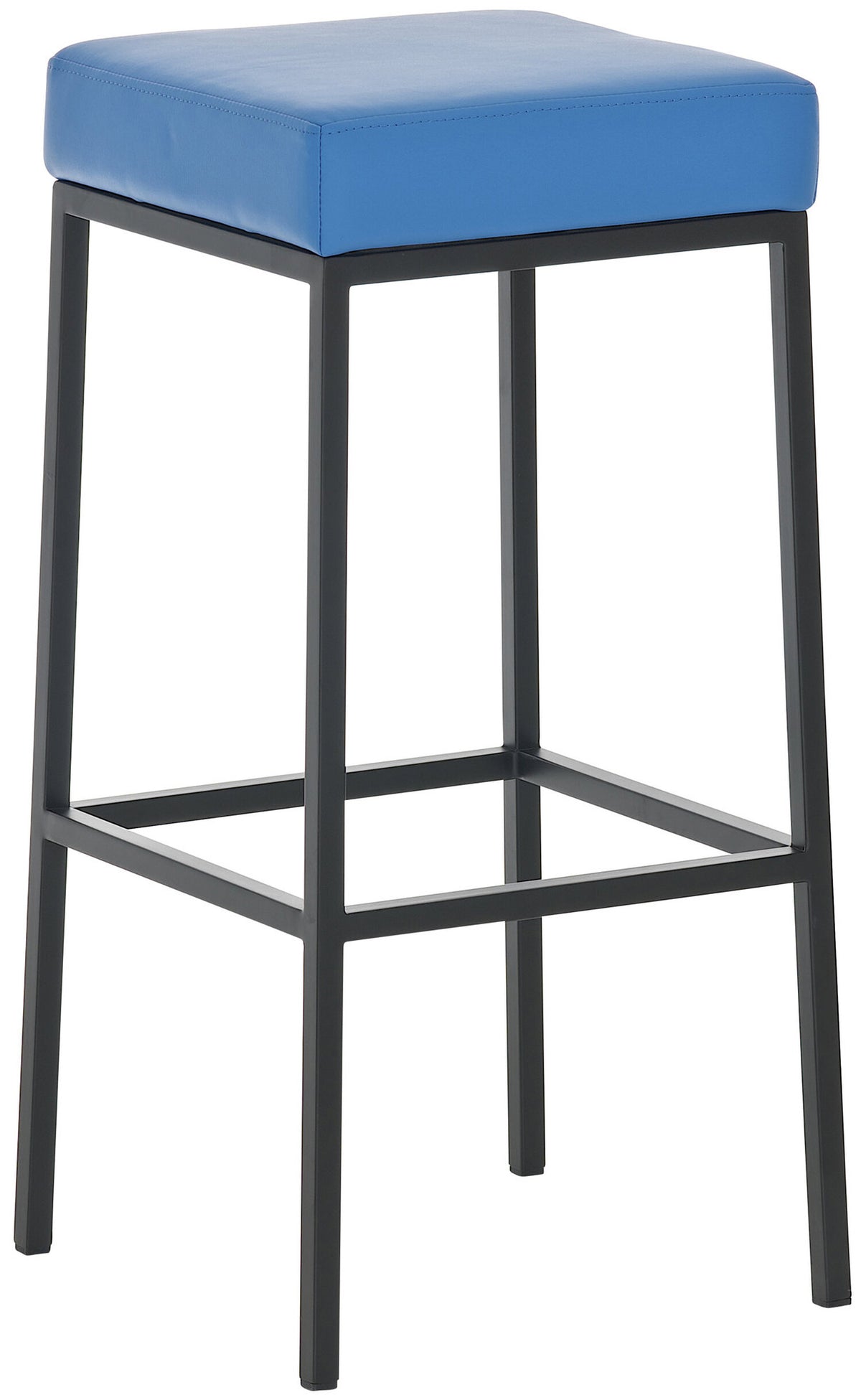 TPFLiving Barhocker Montana GS Gestell Schwarz Kunstleder