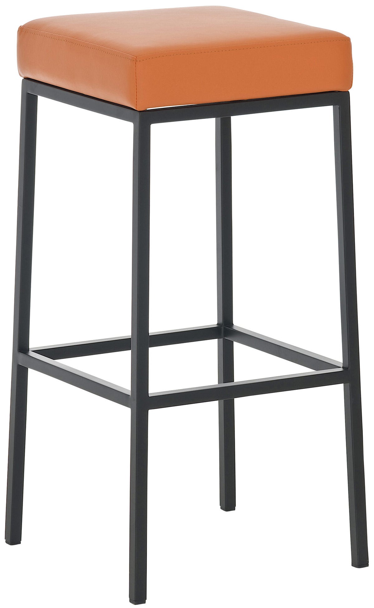 TPFLiving Barhocker Montana GS Gestell Schwarz Kunstleder