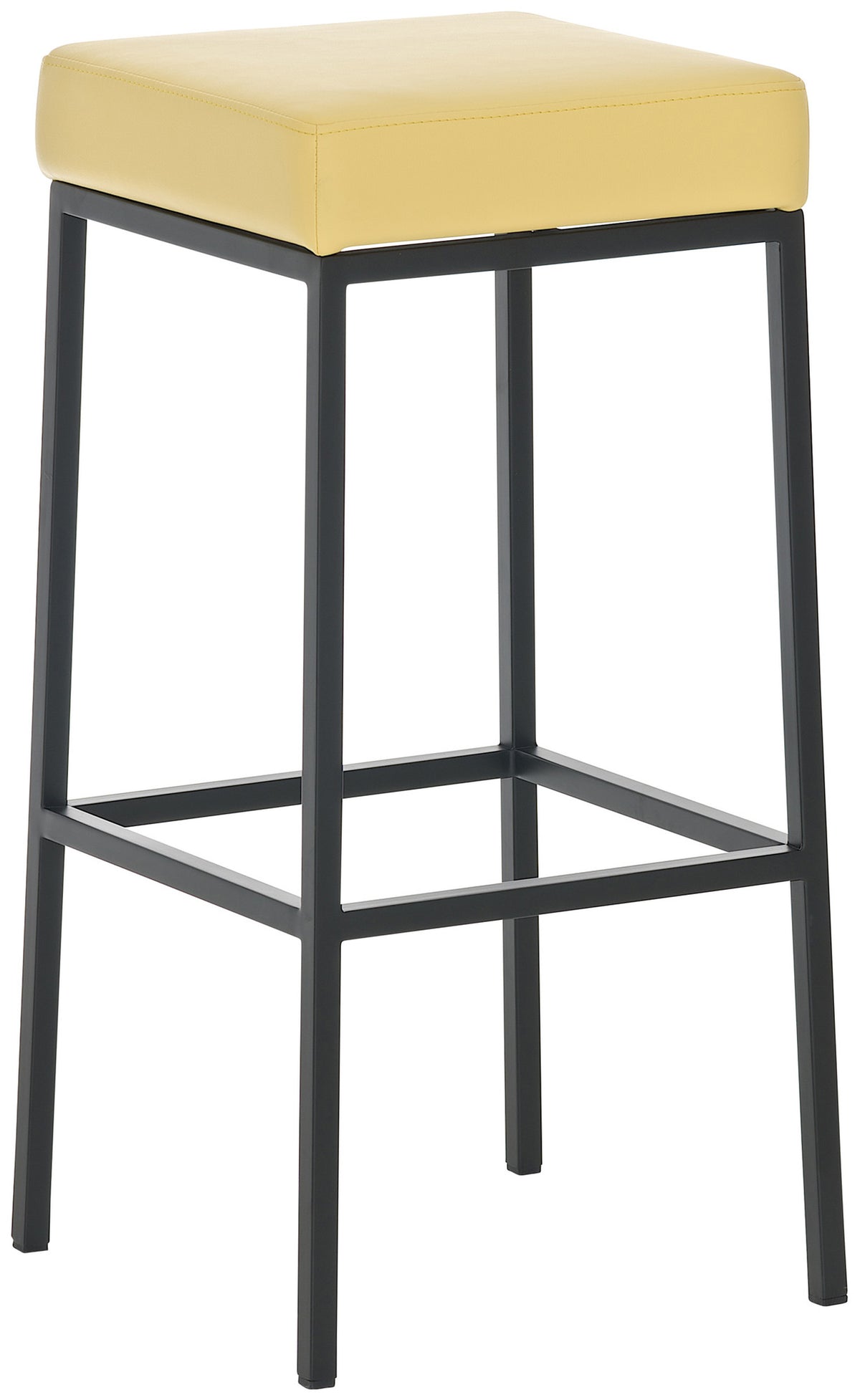 TPFLiving Barhocker Montana GS Gestell Schwarz Kunstleder