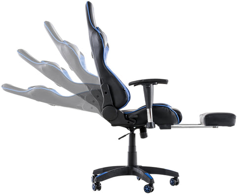 TPFLiving Racing Bürostuhl Turbine mit Fußablage