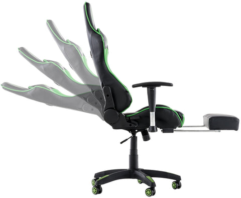 TPFLiving Racing Bürostuhl Turbine mit Fußablage