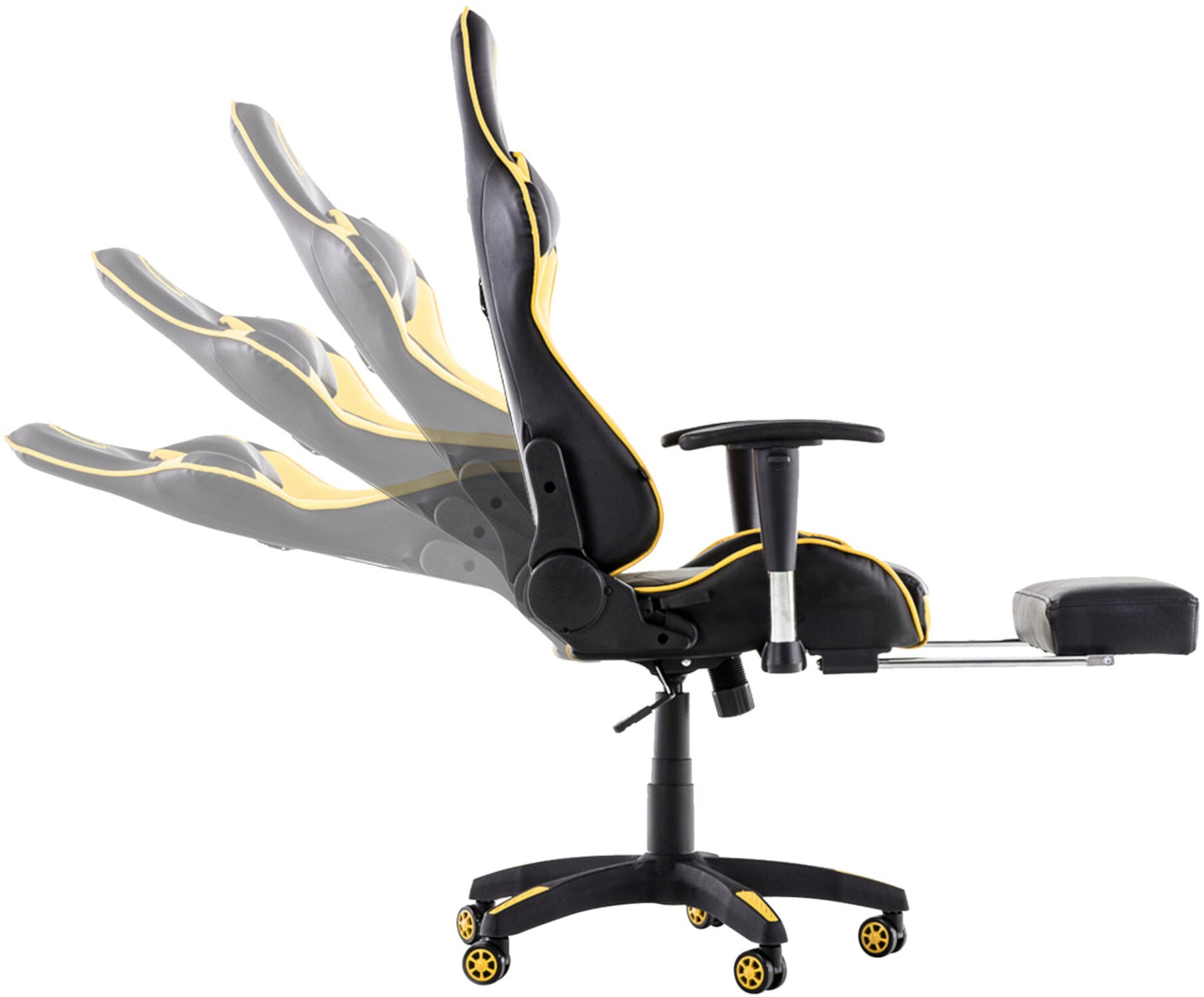 TPFLiving Racing Bürostuhl Turbine mit Fußablage