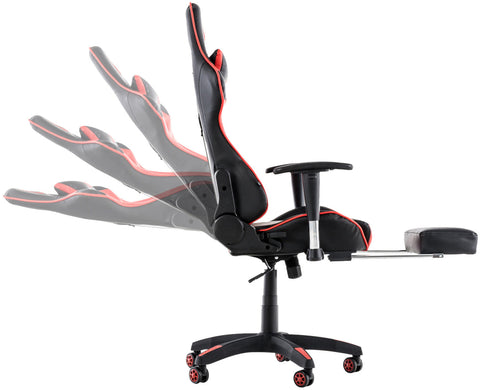 TPFLiving Racing Bürostuhl Turbine mit Fußablage