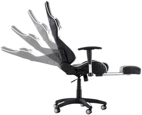 TPFLiving Racing Bürostuhl Turbine mit Fußablage