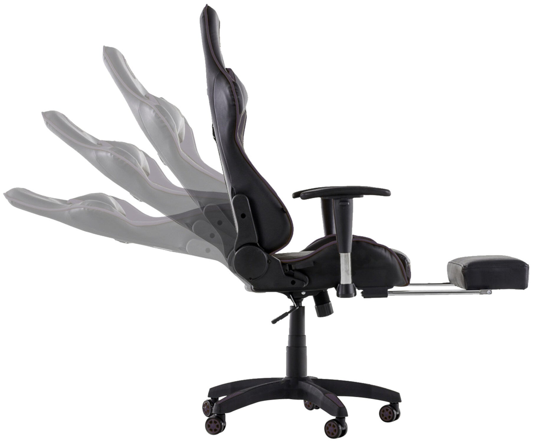 TPFLiving Racing Bürostuhl Turbine mit Fußablage