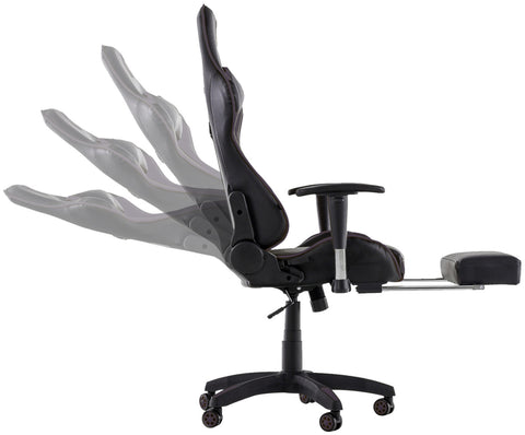 TPFLiving Racing Bürostuhl Turbine mit Fußablage
