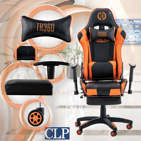 TPFLiving Racing Bürostuhl Turbine mit Fußablage