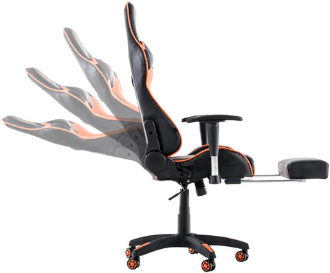 TPFLiving Racing Bürostuhl Turbine mit Fußablage