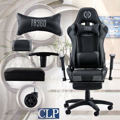 TPFLiving Racing Bürostuhl Turbine mit Fußablage