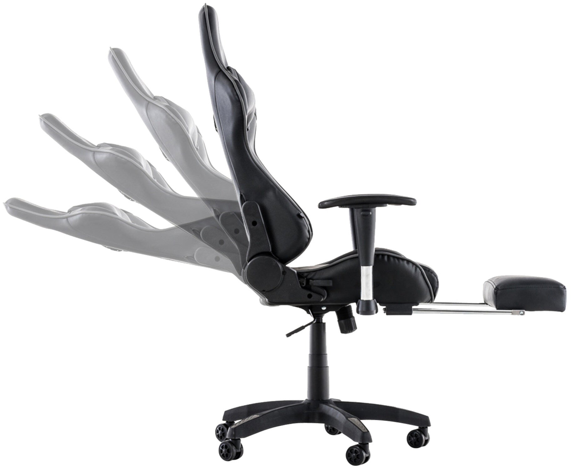 TPFLiving Racing Bürostuhl Turbine mit Fußablage