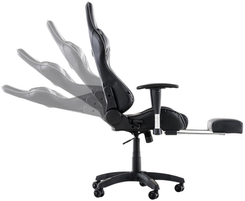 TPFLiving Racing Bürostuhl Turbine mit Fußablage