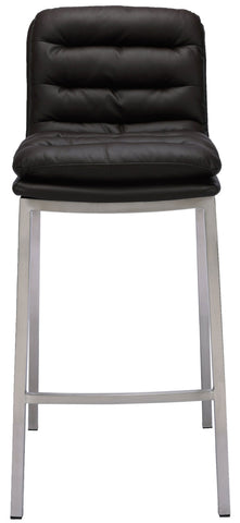 TPFLiving bar stool Dundee frame stainless steel faux leather