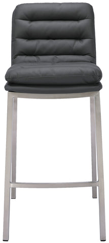 TPFLiving bar stool Dundee frame stainless steel faux leather