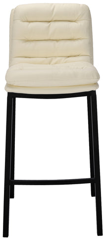 TPFLiving bar stool Dundee frame black faux leather