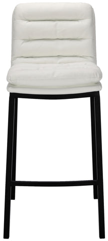 TPFLiving bar stool Dundee frame black faux leather